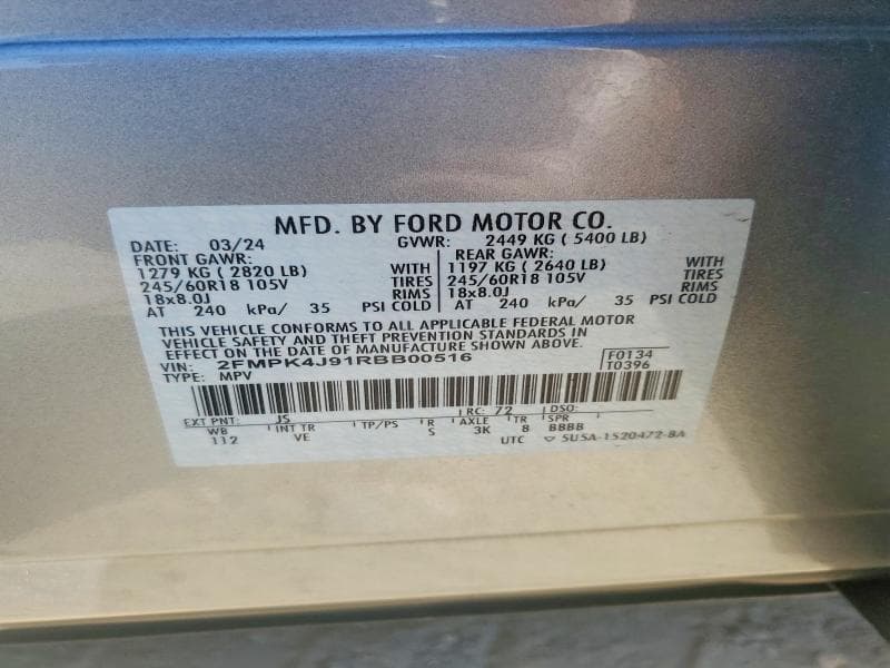 2024 FORD EDGE SEL 12