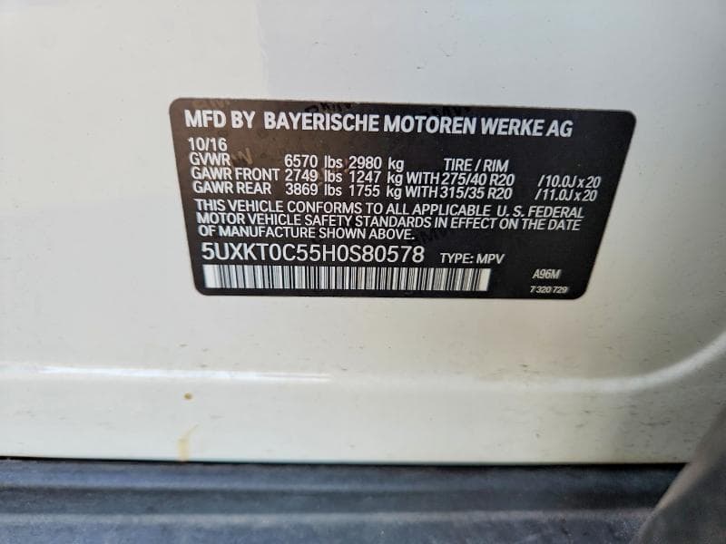 2017 BMW X5 XDR40E 13