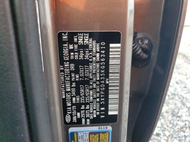 2019 KIA SORENTO LX 14