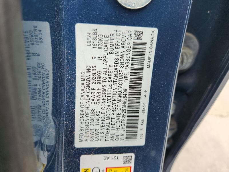 2025 HONDA CIVIC LX 13