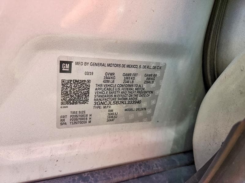 2019 CHEVROLET TRAX 1LT 12