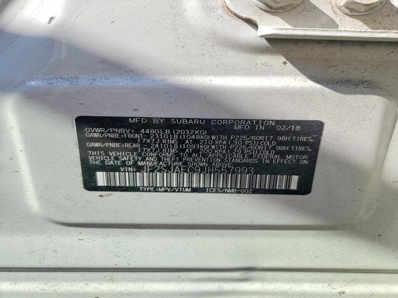 2018 SUBARU FORESTER 2.5I PREMIUM 13