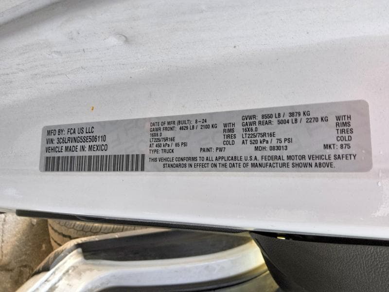 2025 RAM PROMASTER 1500 1500 STANDARD 13