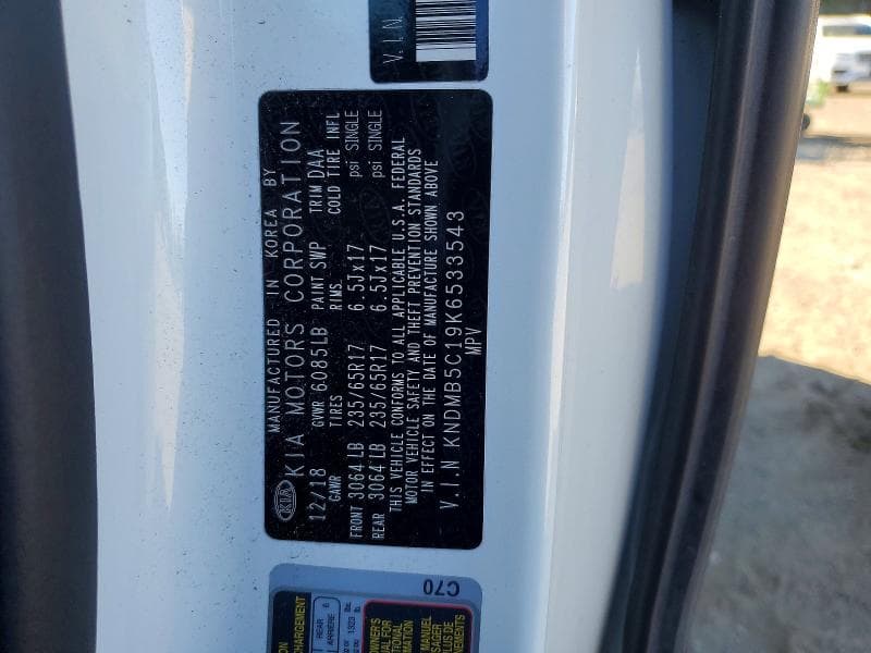 2019 KIA SEDONA LX 13