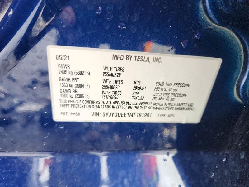 2021 TESLA MODEL Y 13