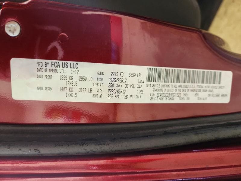 2017 DODGE GRAND CARAVAN GT 14