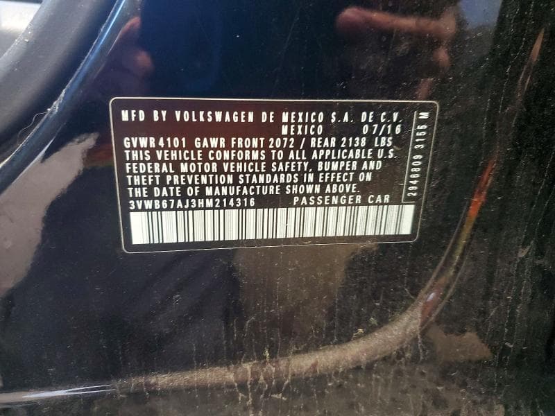 2017 VOLKSWAGEN JETTA SE 12
