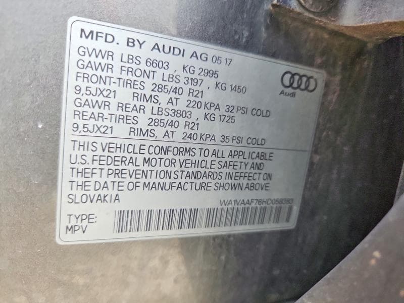 2017 AUDI Q7 PRESTIGE 13