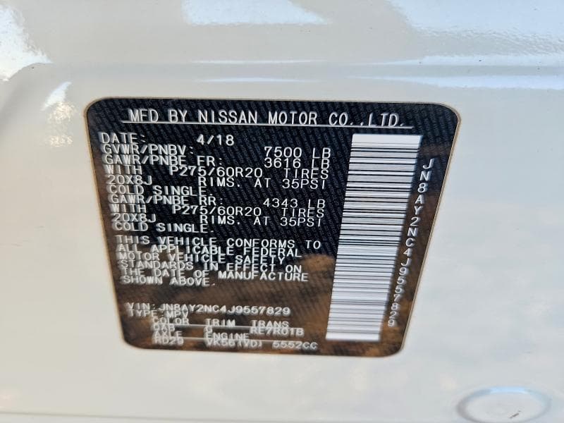 2018 NISSAN ARMADA SL 14