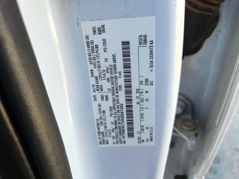 2019 FORD F350 SUPER DUTY 12