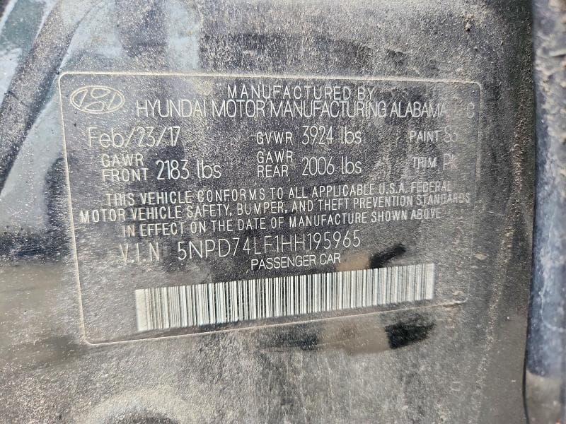 2017 HYUNDAI ELANTRA SE 12
