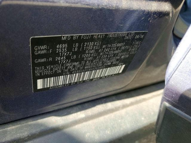 2017 SUBARU OUTBACK 2.5I PREMIUM 13