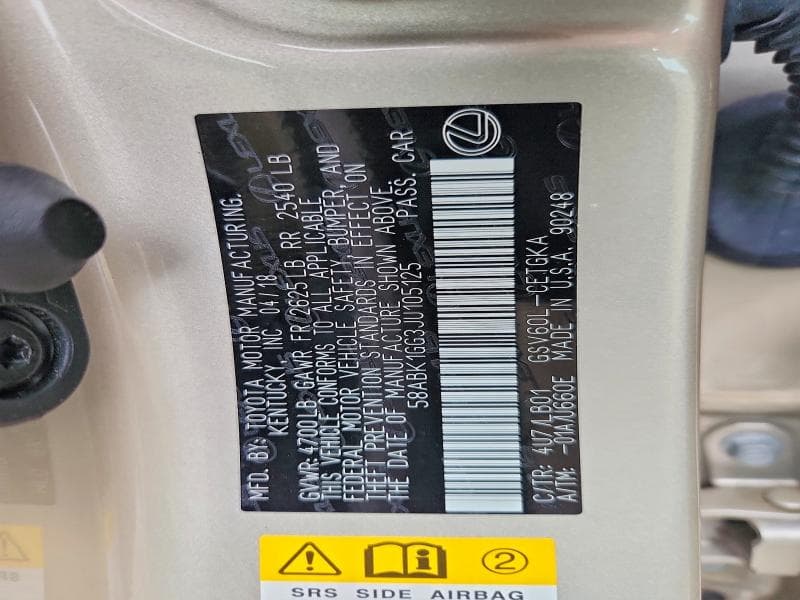 2018 LEXUS ES 350 12
