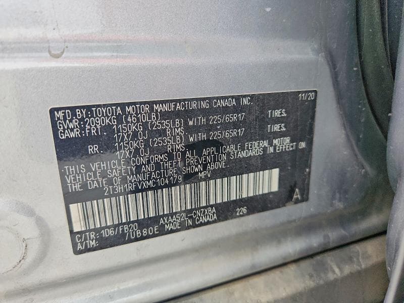 2021 TOYOTA RAV4 LE 13