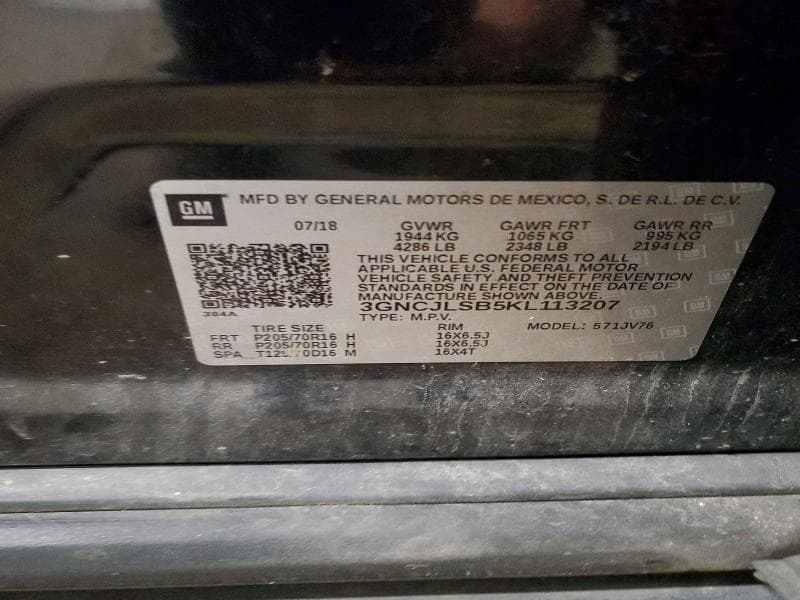 2019 CHEVROLET TRAX 1LT 13