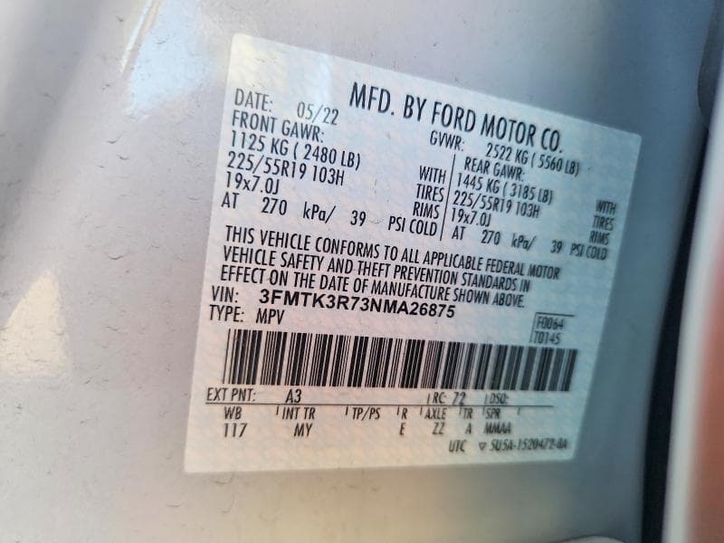 2022 FORD MUSTANG MACH-E PREMIUM 13