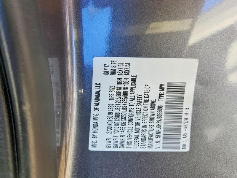 2018 HONDA ODYSSEY LX 14