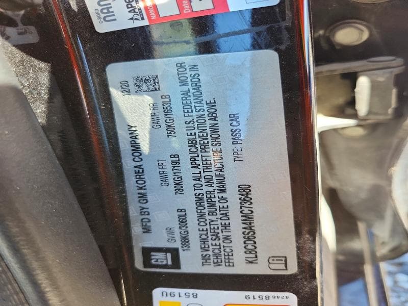 2021 CHEVROLET SPARK 1LT 12