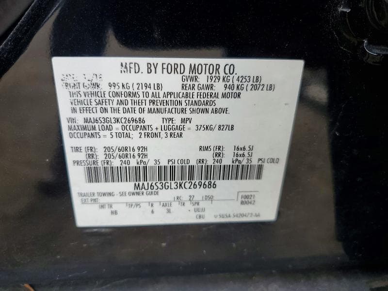 2019 FORD ECOSPORT SE 14