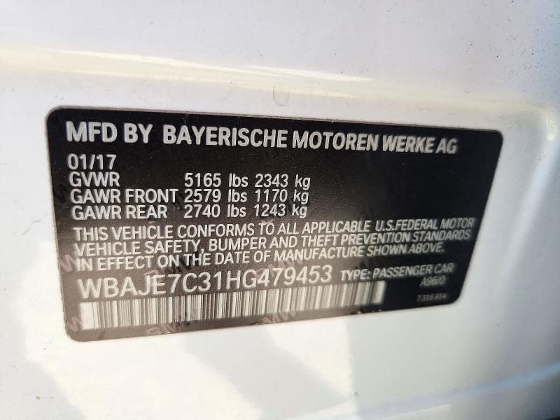 2017 BMW 540 XI 12