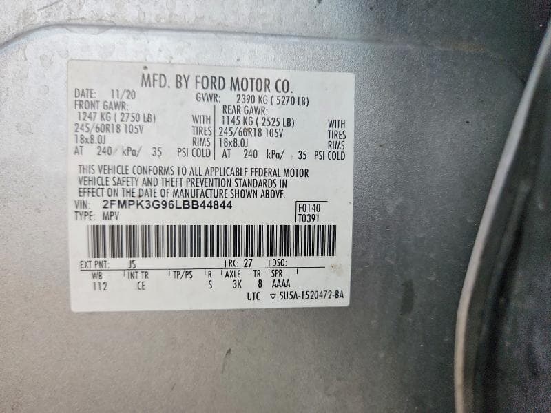 2020 FORD EDGE SE 13