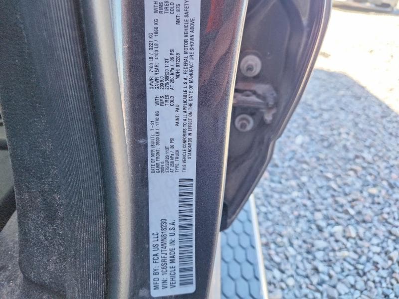 2021 RAM 1500 LARAMIE 12