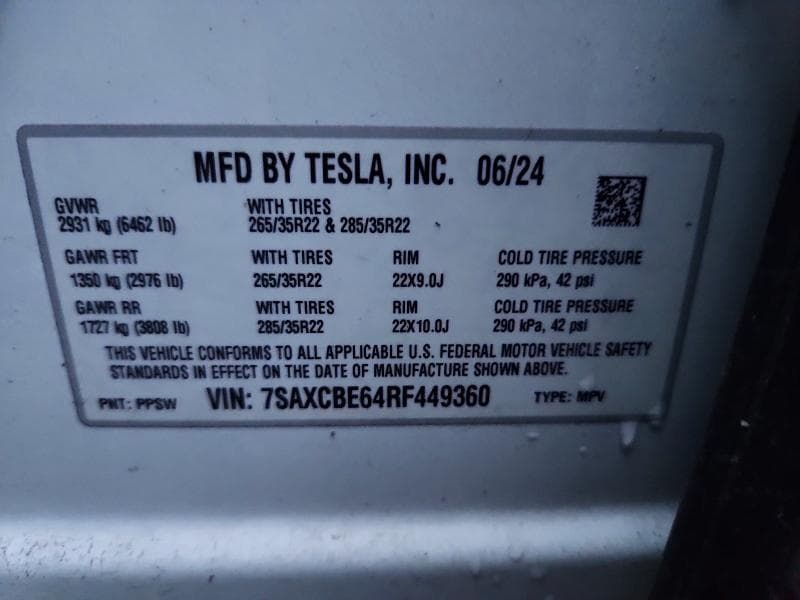 2024 TESLA MODEL X 12