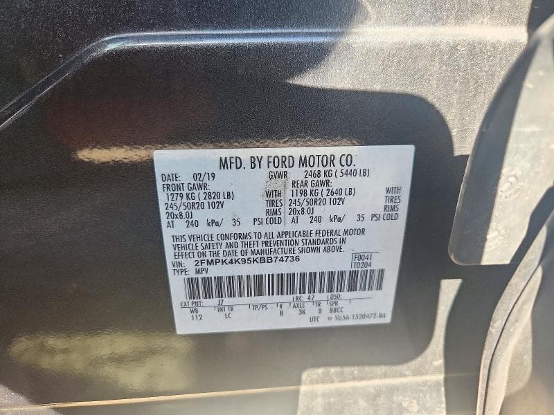 2019 FORD EDGE TITANIUM 13