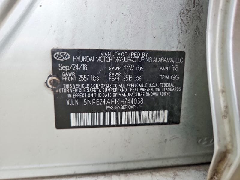 2019 HYUNDAI SONATA SE 13