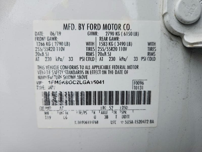 2020 FORD EXPLORER ST 14