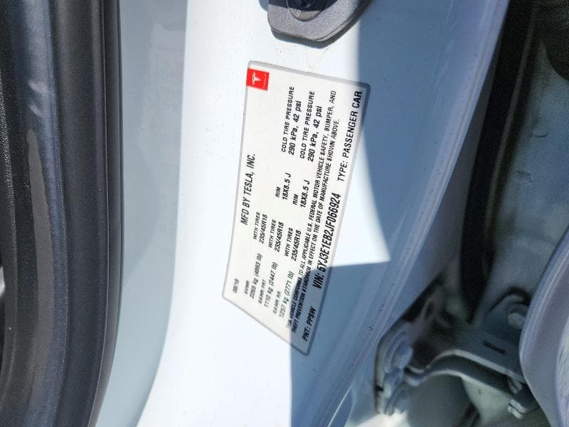 2018 TESLA MODEL 3 12