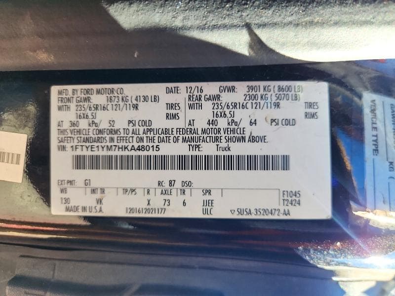 2017 FORD TRANSIT T-150 13