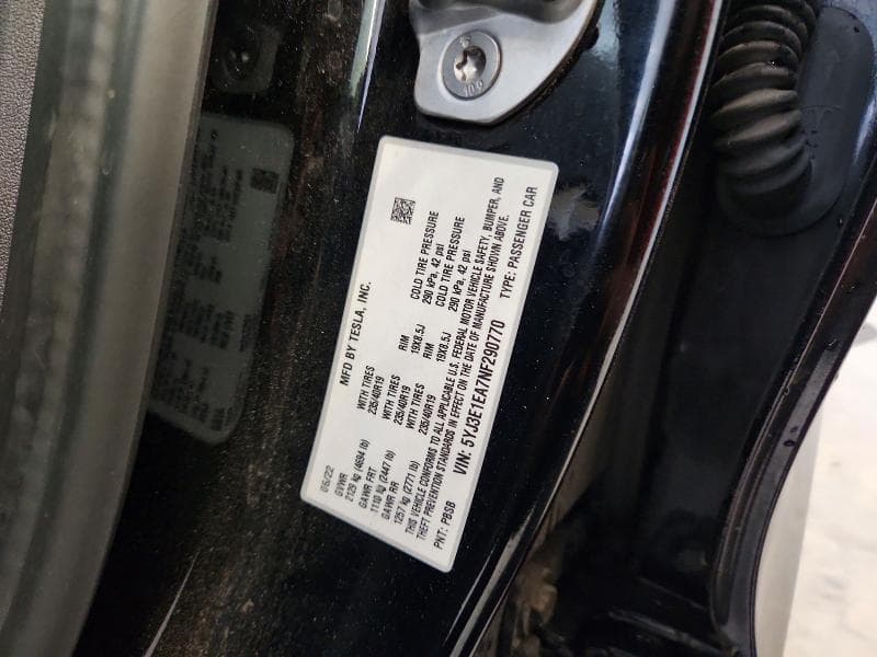 2022 TESLA MODEL 3 12