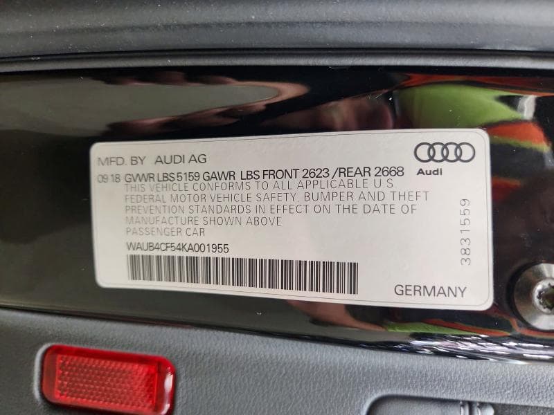 2019 AUDI S5 PREMIUM PLUS 12