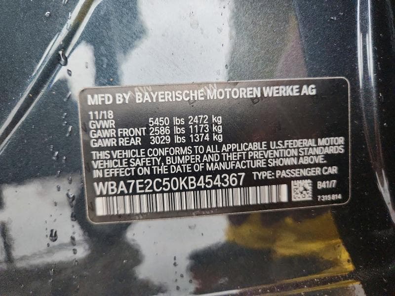 2019 BMW 740 I 12