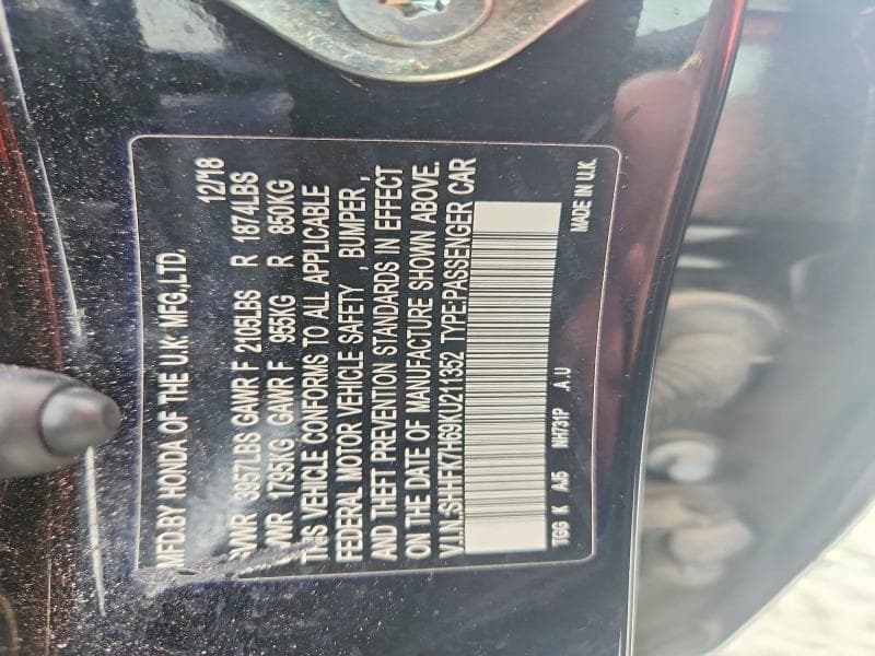 2019 HONDA CIVIC EX 12