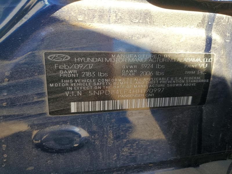 2017 HYUNDAI ELANTRA SE 12
