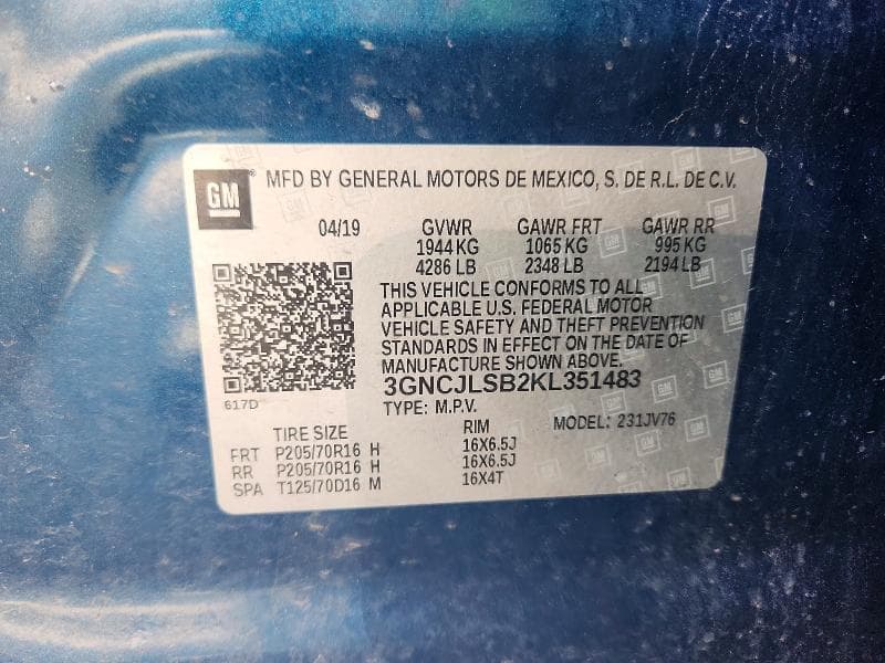 2019 CHEVROLET TRAX 1LT 13