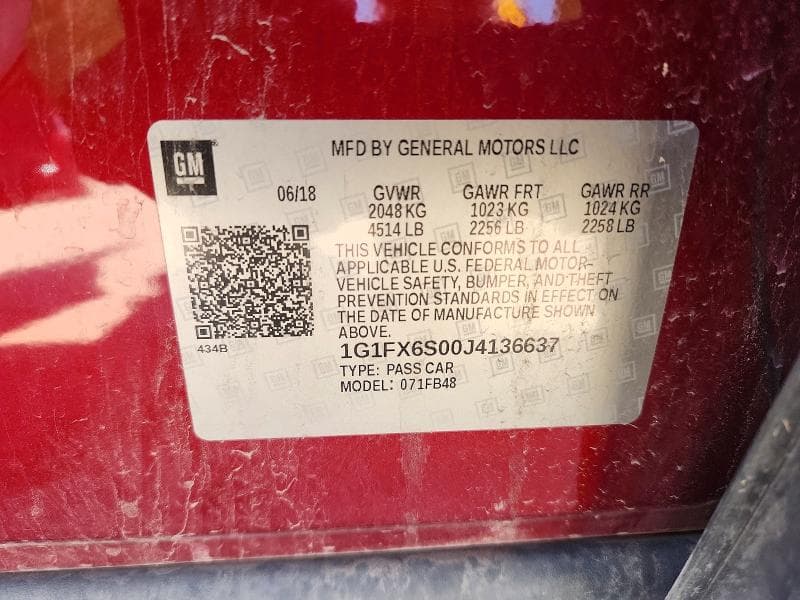 2018 CHEVROLET BOLT EV PREMIER 12