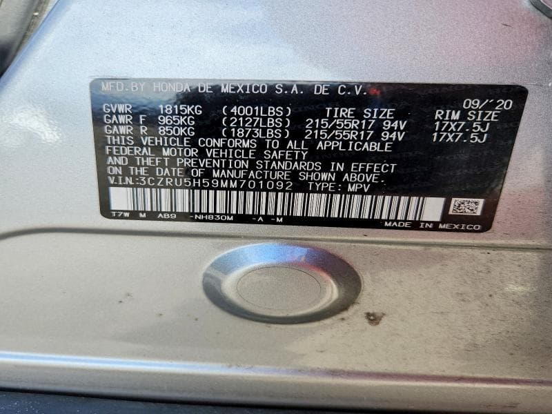 2021 HONDA HR-V EX 13