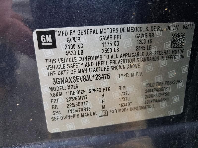 2018 CHEVROLET EQUINOX LT 13