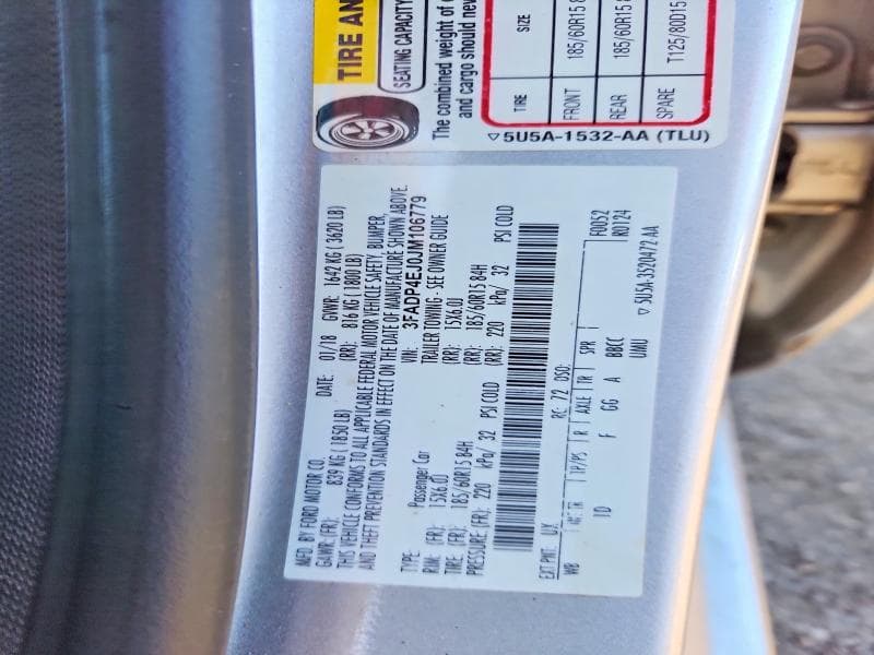 2018 FORD FIESTA SE 12