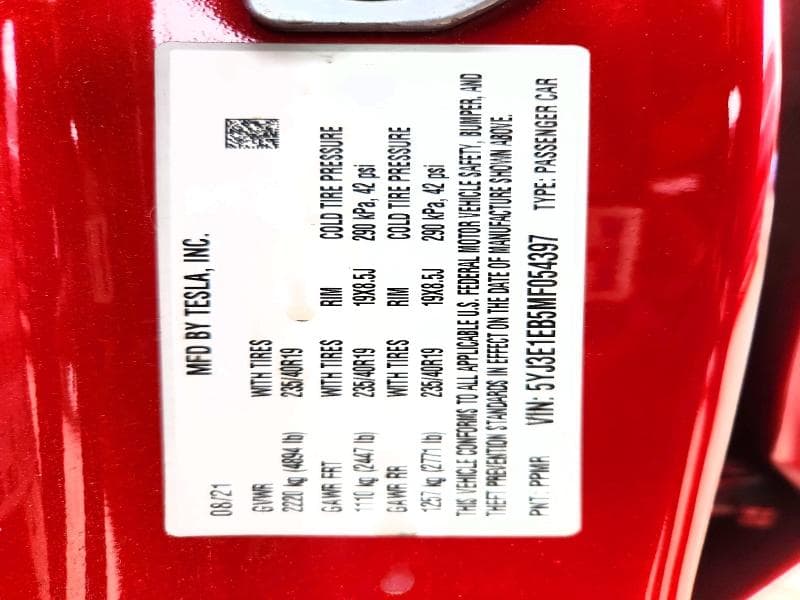 2021 TESLA MODEL 3 12