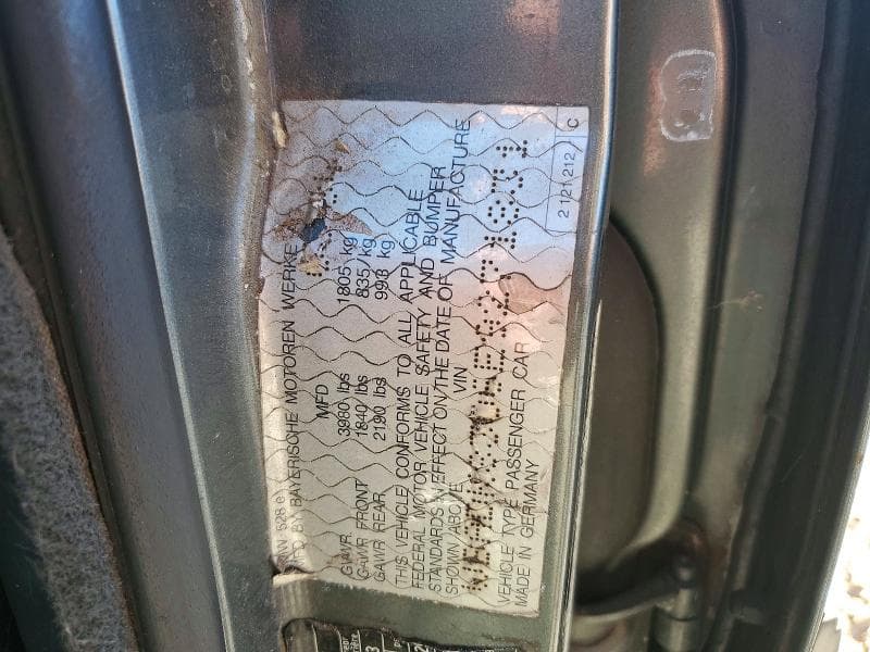 1984 BMW 528 E AUTOMATIC 12