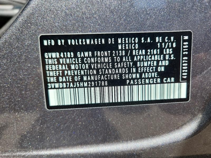 2017 VOLKSWAGEN JETTA SE 13