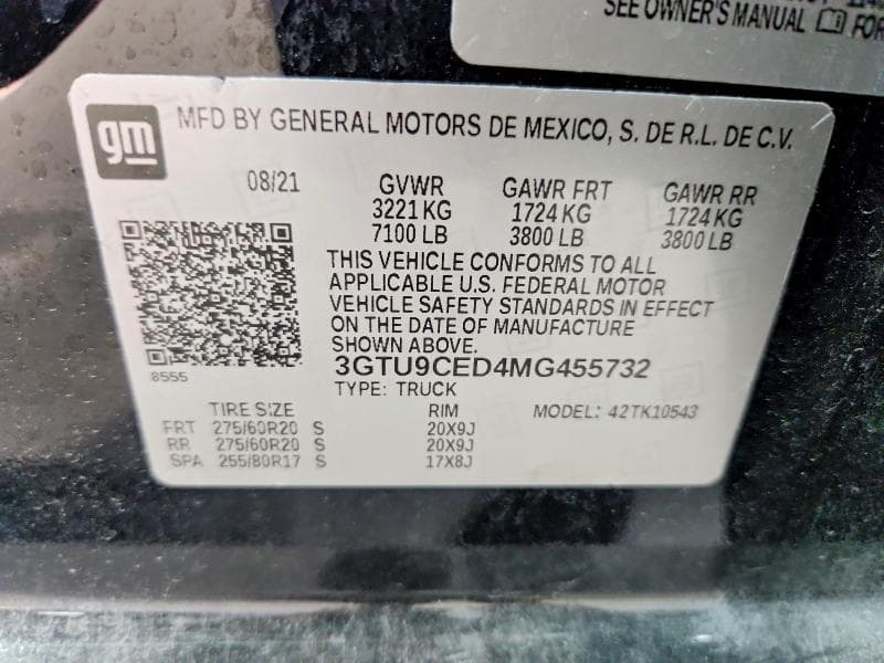 2021 GMC SIERRA K1500 ELEVATION 12