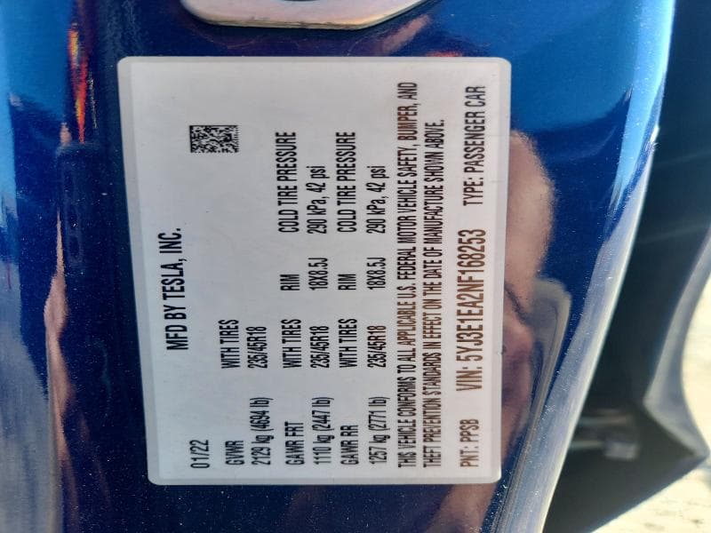2022 TESLA MODEL 3 13