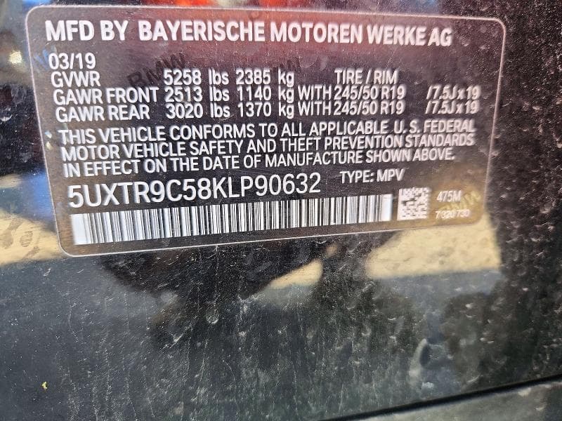 2019 BMW X3 XDRIVE30I 13