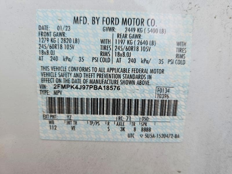 2023 FORD EDGE SEL 13