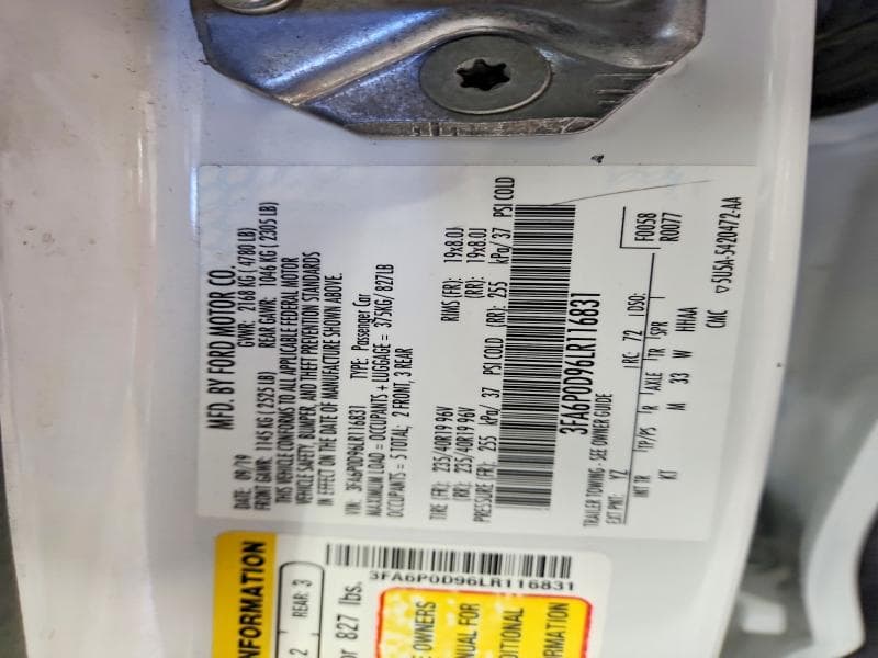 2020 FORD FUSION TITANIUM 12